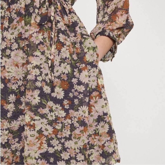 Madewell Long Sleeve Tiered Mini in Floral Print NWT - Picture 7 of 8